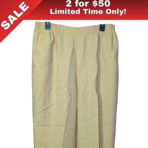 [Sale: 2 for $50!] NWT Alfred Dunner Mustard Chamois Trousers | 16W 0190